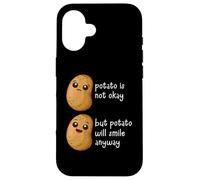 Potato is Not Okay Funny Potato Joke Meme Vegetable Potating Coque pour iPhone 16