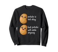 Potato is Not Okay Funny Potato Joke Meme Vegetable Potating Sweatshirt