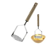 Potato Masher Tool - Stainless Steel Ricer Masher, Non Slip Handle Grip | Professional Kitchen Puree Preparation, Food Smooth Mashing, Restaurant Quantity Cooking, Home Meal Prep Utensil