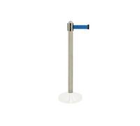 Poteau à corde rétractable bleue en nylon acier inoxydable 100cm (corde210cm) (socle non inclus) Securit