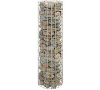 Poteau à gabion circulaire Acier galvanisé Ø30x100 cm argenté G