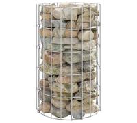 Poteau à Gabion Circulaire Acier Galvanisé Ø30x200 cm Panier Jardin vidaXL