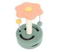 Poteau à gratter pour Chat, 9,8 x 9,8 x 14,0 Pouces, Arbre à Chat en Corde de Chanvre avec Balle en Peluche, Cadre d'escalade interactif pour Chat, Plate-Forme de Saut pour (Pink)