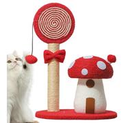 Poteau à gratter pour chat - Champignon mignon et confortable - En sisal - Pour l'intérieur et l'extérieur - Pour la maison, l'appartement, le bureau, la chambre à coucher, le salon, le balcon