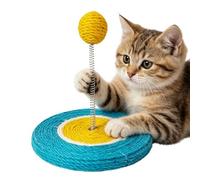 Poteau à Griffoir pour Chat Canne Interactive Ludique avec Balle en Sisal