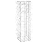 Poteau à Panier de Gabion 40x40x140 cm Fer | Fer résistant à la rouille, fils soudés 3,5 mm, couvercles supérieur et inférieur, pierres non incluses