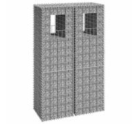 Poteau à Panier de Gabion 50x50x100 cm Fer Jardin Terrasse Extérieur vidaXL