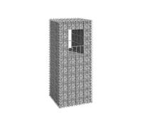 Poteau à Panier de Gabion 50x50x100 cm Fer Jardin Terrasse Extérieur vidaXL