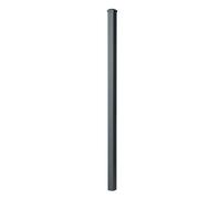 Poteau aluminium à sceller avec chapeau H 1.36 m Gris