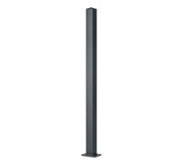 Poteau aluminium pour portail et portillon sur platine universel chapeau inclus H1.86 m Gris