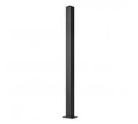 Poteau aluminium pour portail et portillon sur platine universel chapeau inclus H1.86 m Noir