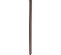 Poteau aluminium Sarthe-WPC clôture, poteau pilier, système enfichable ~ 240cm, brun