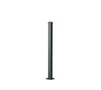 Poteau aluminium sur platine avec chapeau H 86.5 cm Gris