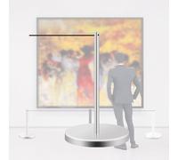 Poteau Court, BarrièRes De ContrôLe Des Foules Avec Base Creuse Et Cordon éLastique, Base En Caoutchouc LestéE AntidéRapante For Expositions D'Art Et MuséEs