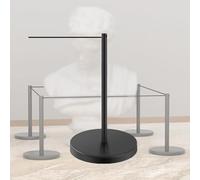 Poteau Court, BarrièRes De ContrôLe Des Foules Avec Base Creuse Et Cordon éLastique, Base En Caoutchouc LestéE AntidéRapante For Expositions D'Art Et MuséEs