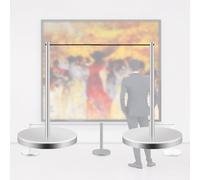 Poteau Court, BarrièRes De ContrôLe Des Foules Avec Base Creuse Et Cordon éLastique, Base En Caoutchouc LestéE AntidéRapante For Expositions D'Art Et MuséEs