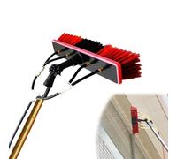 Poteau d'alimentation en eau de 5 m avec brosse de 55,1 cm - Kit de nettoyage ultime pour vitres extérieures pour panneaux solaires, toits hauts, murs, vérandas, véhicules et bateaux
