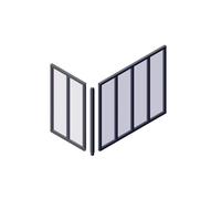 Poteau d'angle - OPTIMUM - H50 X L30 cm - Noir