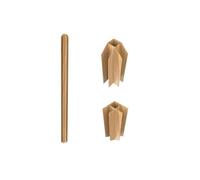 Poteau d'angle pour verrière atelier en aluminium thermolaqué 105 cm naturel clair - BAYVIEW