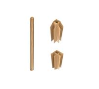 Poteau d'angle pour verrière atelier en aluminium thermolaqué 130 cm naturel clair - BAYVIEW