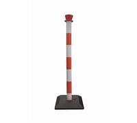 Poteau de balisage pvc - socle lesté - bandes réfléchissantes - Ø50 x 950 mm - PPC1001RB