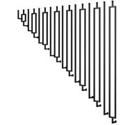 Poteau de balustrade cadre rectangulaire en forme de L, poteau de support de main courante d'escalier combiné, garde-corps à montage latéral pour porche villa séparateur de pièce(A,95cm)