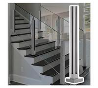 Poteau de balustrade carré en acier inoxydable pour intérieur/extérieur - 60105 cm de hauteur - Colonne de clôture en verre pour escaliers, balcon, jardin - Design durable et élégant