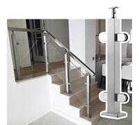 Poteau de balustrade carré en S pour escalier intérieur - Kit de balustres en acier inoxydable facile à installer - Gris peu profond - 85 cm - Solution moderne et sûre