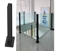 Poteau de balustrade carré en verre noir durable en acier inoxydable pour balcon, terrasse, jardin Options de hauteur : 85/90/95/100/105 cm