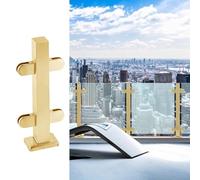 Poteau de balustrade en métal brossé de 120 cm avec pinces pour balustrades intérieures et extérieures, parfait pour les patios, les villas et les espaces modernes (couleur : poteau moyen)