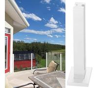 Poteau de balustrade en verre blanc en acier inoxydable pour balcon, colonne carrée, accessoires pour clôture de terrasse, kit de garde-corps extérieur moderne