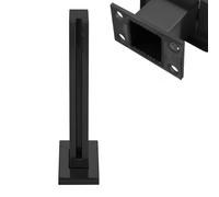 Poteau de balustrade en verre noir avec base - Système de balustrade en verre durable pour piscine et balcon - Pince en verre d'intérieur/extérieur pour une barrière de sécurité solide