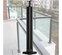 Poteau de balustrade en verre noir pour terrasses et balcons - Facile à installer - 60 à 130 cm - Balustrade élégante pour escaliers et clôtures de piscine - Design moderne - Option de couleur