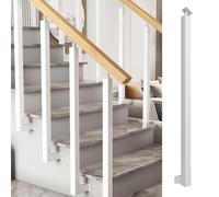 Poteau de balustre d'escalier rectangulaire simple pour escaliers, balustres latéraux en métal, idéal pour une utilisation en intérieur et en extérieur, comprend une colonne de rampe et un kit de vis