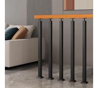 Poteau De Balustres D'escalier Noir Garde-Corps Pour Escalier Intérieur Et Extérieur,Poteau De Rampe D'escalier,Colonne De Rampe En Fer Forgé,pour Balustrade, Balcon, Terrasse, Esc(Size:A 90cm/35.4in)
