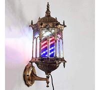 Poteau de barbier à LED d'extérieur de 49 cm pour barbier, éclairage rotatif pour salon de coiffure, bandes rouges, blanches et bleues, lampe murale étanche pour économiser de l'énergie, panneau ouver