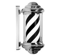 Poteau de barbier Bandes LED rotatives Lumière de panneau de coiffure 50 cm / 19,7 pouces Lumière de panneau de coiffure classique Poteaux lumineux muraux étanches pour extérieur (blanc et