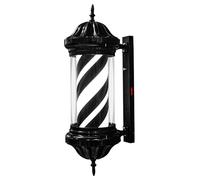 Poteau De Barbier, Barber Pole Enseigne Lumineuse pour Barbier Shop,Vintage Poteau De Coiffeur Salon LED Signe Bandes Mur Lampe Poteau De Barbier Lumineuse Et Pivotante A