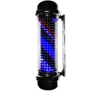 Poteau De Barbier, Lampe Murale Lumineuse À LED, Enseigne De Salon De Coiffure D'extérieur De Style Classique, Rotative, Lumineuse, Bandes Rouges, Lampe Murale Étanche Décorative