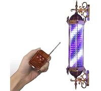 Poteau de barbier Lumineux pour Salon de Coiffure, 98cm/39 Pouces, LED pour barbier, Rotatif et éclairé, pour Salon de Coiffure, Salon de Coiffure, Panneau Ouvert | Lampe Murale d'extérieur, étanche,