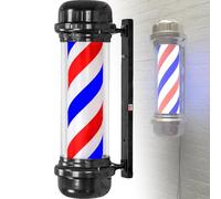 Poteau de barbier rotatif bandes lumineuses LED, boîte à lumière étanche pour Salon de coiffure, salon de coiffure, pour usage intérieur et extérieur, 28 pouces red+blue+white