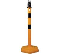 Poteau de barrage ( 9000480220 ) PPC jaune/noir Ø 63 mm avec oeillet