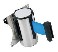 Poteau de barrière file d'attente, 1 pièce, support mural, ruban rétractable, ceinture 2.0m/3.0m/5.0m Pour Magasins Stades(Blue 2.0m)