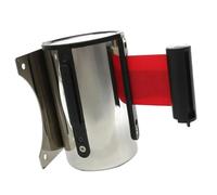 Poteau de barrière file d'attente, 1 pièce, support mural, ruban rétractable, ceinture 2.0m/3.0m/5.0m Pour Magasins Stades(Red 3.0m)