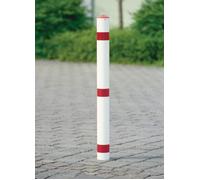 Poteau de barrière URBANUS acier rouge-blanc Ø 76 mm (9192490074)