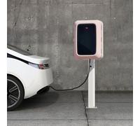 Poteau de Borne de Recharge Socle de Chargeur de Véhicule Électrique Monté au Sol, Boîtier de Chargeur de Voiture Verrouillable, Support de Station de Charge de Véhicule Électrique(Pink1)