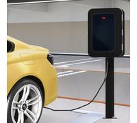 Poteau de Borne de Recharge Socle de Recharge Tesla pour Parking, Support de Recharge pour Véhicules Électriques avec Boîtier Verrouillable, Colonne de Recharge pour Véhicules Électriques(Black2)