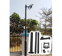 Poteau de caméra de sécurité Universel for extérieur, Montage au Sol, for Porte résidentielle, Garage, Parking, Support de caméra for Poteau de Montage de caméra(98.4in/8ft)