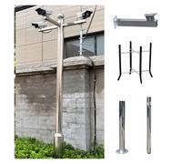 Poteau de caméra de surveillance 2-3 Sections Type À Raccordement Poteau De Surveillance, Poteaux En Acier Inoxydable Pour Caméra De Sécurité(B,6 3/5 ft (200cm))