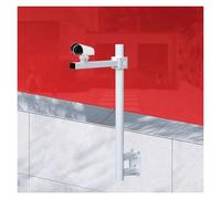 Poteau de caméra de surveillance Kit De Support Pour Caméra De Sécurité Blanche, Support Universel Pour Caméra De Surveillance, Tube En Acier Galvanisé De 6cm De Diamètre(White B,3 3/10 ft-100cm)